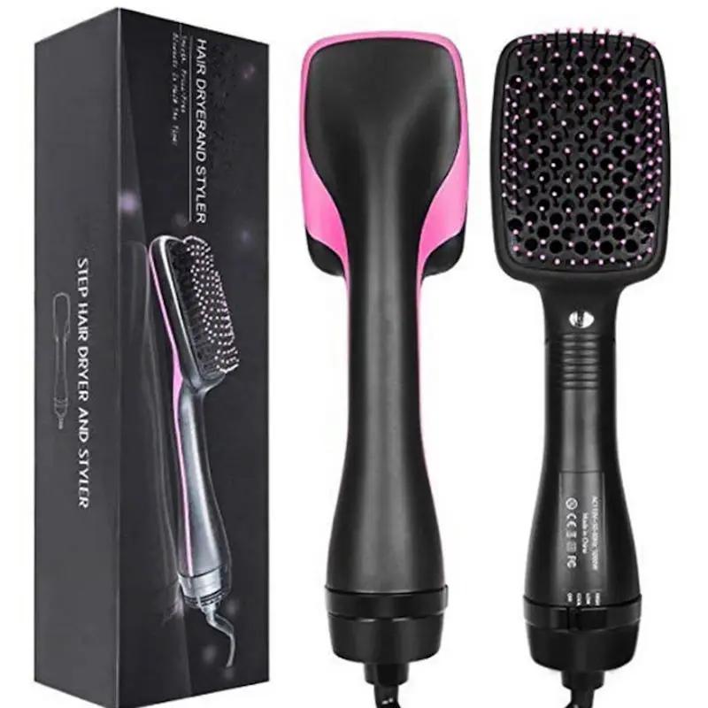 Sèche-cheveux brosse à Air chaud Styler et volumateur lisseur de cheveux bigoudi peigne rouleau une 