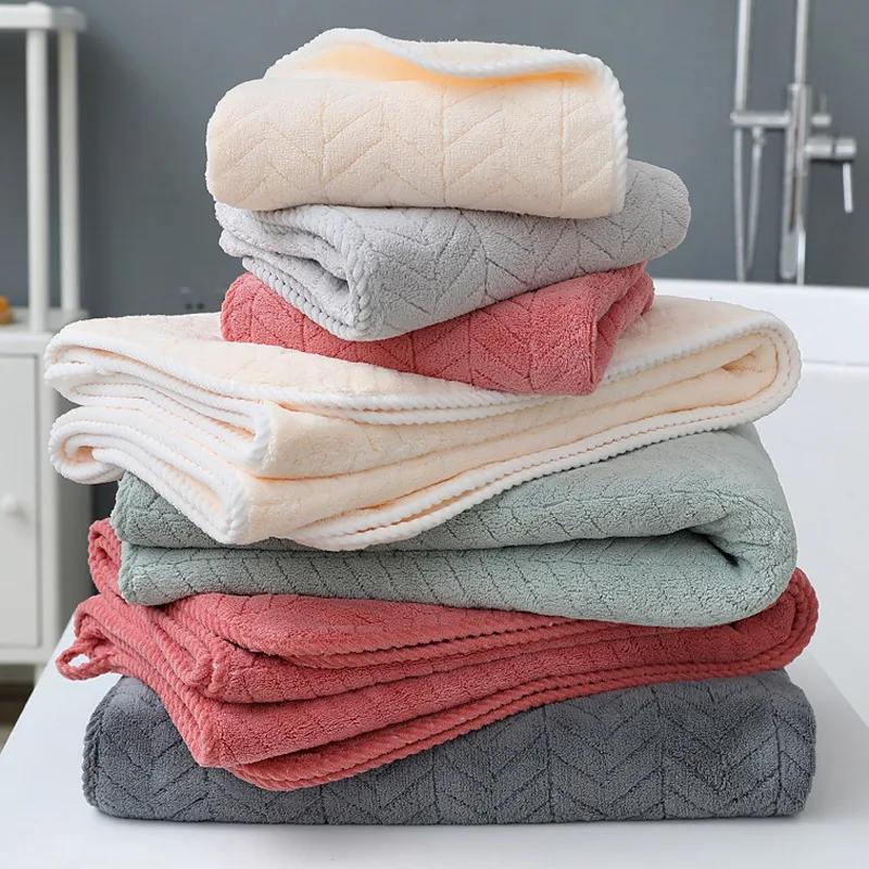 Serviette de Bain Épaisse en Velours pour Homme et Femme, Grande Absorption d'Eau, ne se Décolore pa