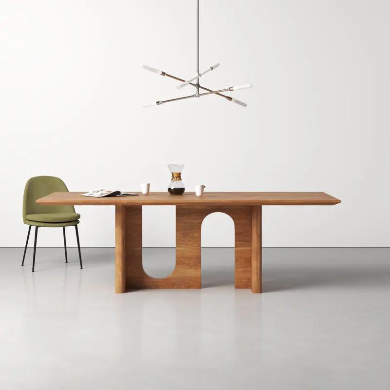 Table à manger rectangulaire pour salon, Design De luxe moderne, Table à manger Mobile nordique, meu