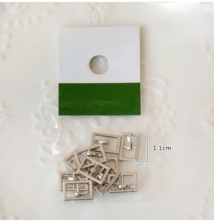 Mini boutons pour bricolage de vêtements de poupée, 20 pièces, sac en jean, boucles métalliques, vêt