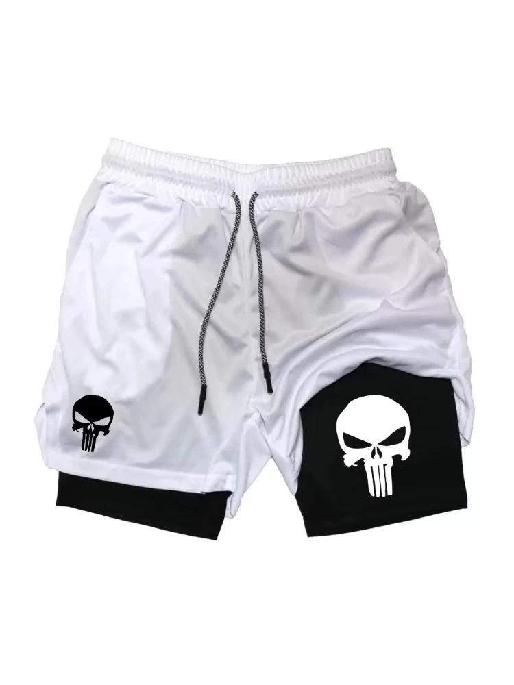 Short de Performance imprimé 2 en 1 pour hommes, short athlétique à séchage rapide avec poche pour t