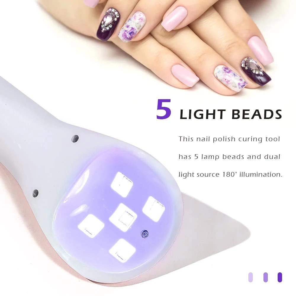 LINMANDA lampe LED UV portative pour lampe de séchage des ongles Mini lampe de manucure Rechargeable