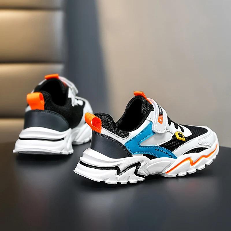 Baskets d'été en maille respirante pour garçons, chaussures de Tennis d'extérieur antidérapantes pou