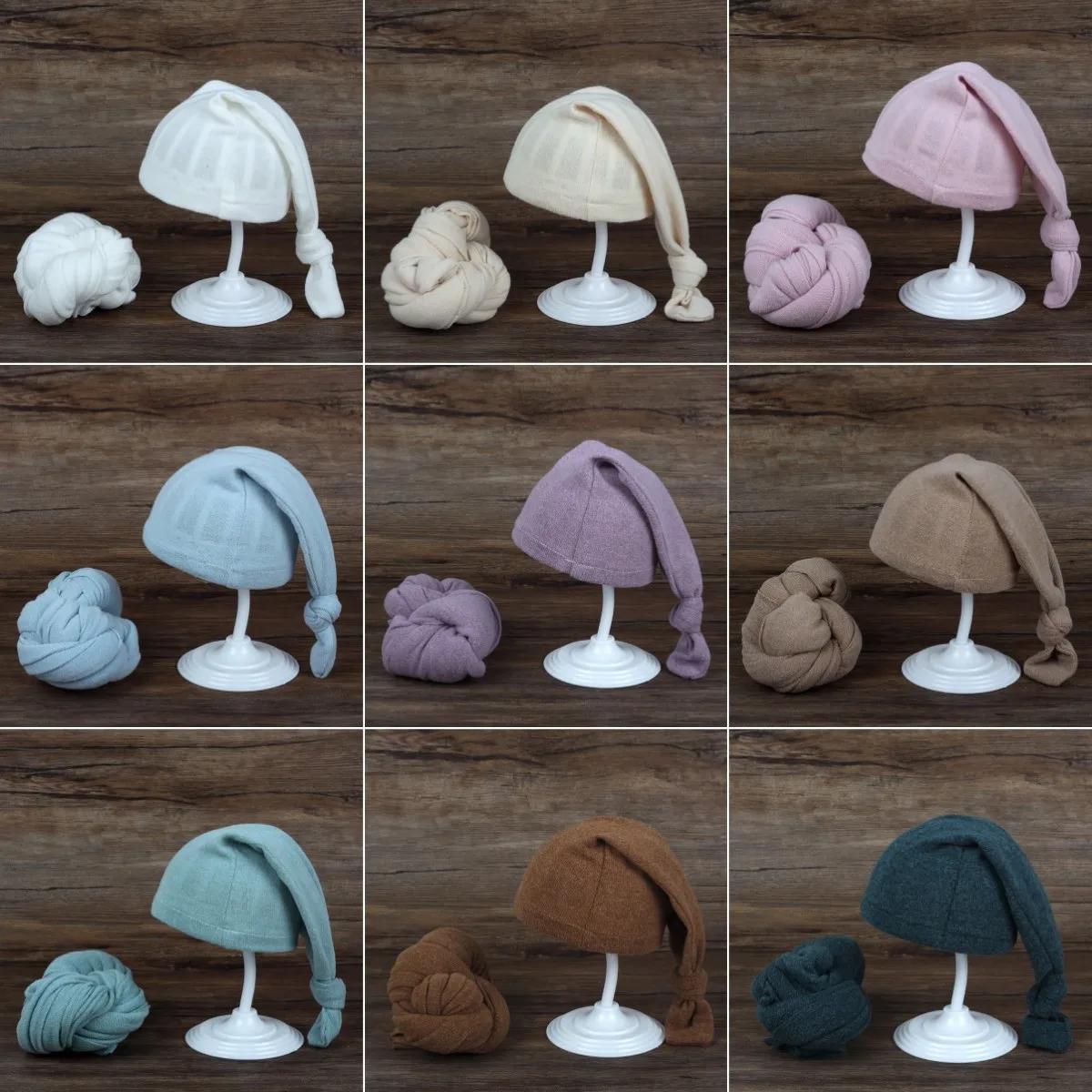 Chapeau d'emmaillotage extensible pour nouveau-né, accessoires de photographie, couverture ronde, ac