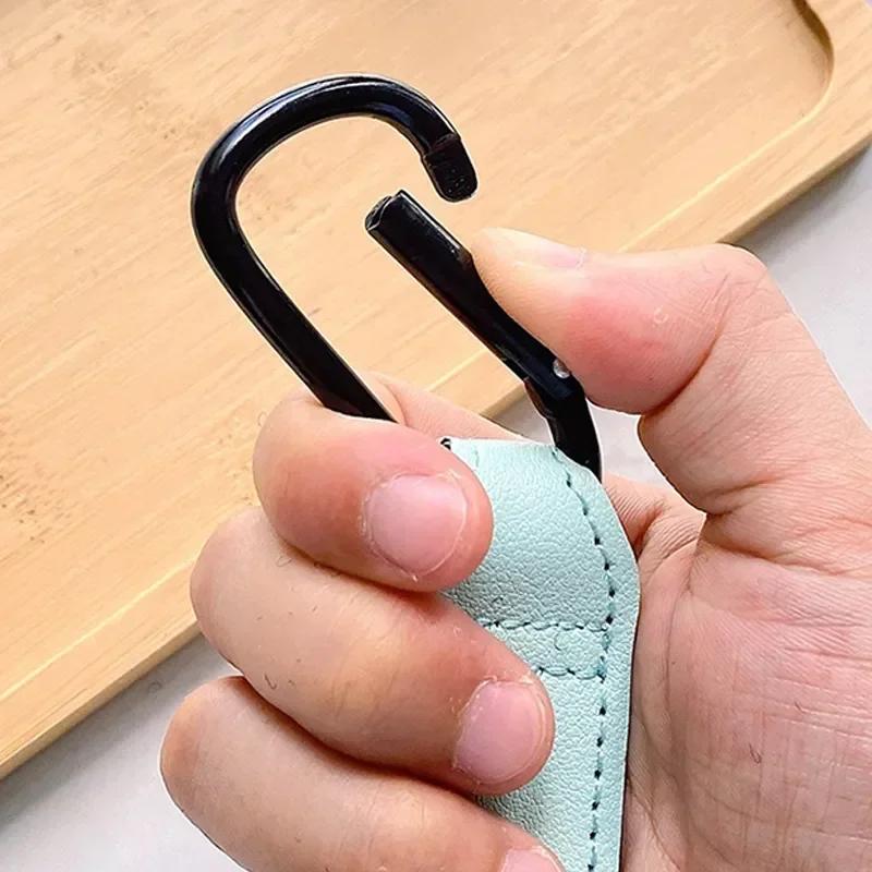 1/2 pièces bébé poussette crochets Clips PU cuir rotatif chariot organisateur landau crochet landau 