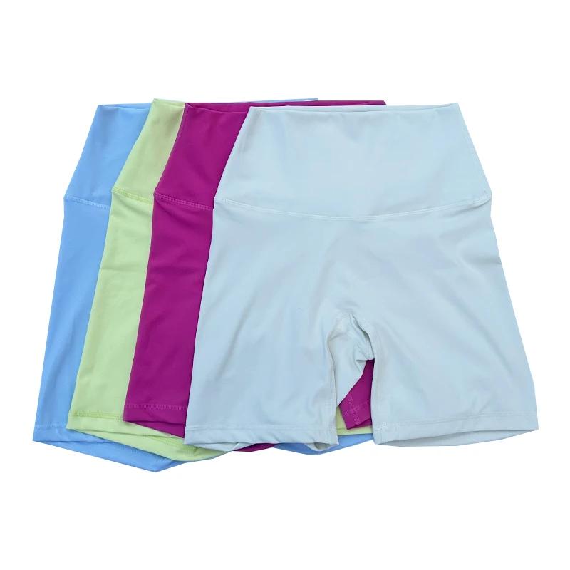 Short de motard de sport pour femmes, sensation nue, taille haute, Yoga, Push Up, Leggings de Fitnes