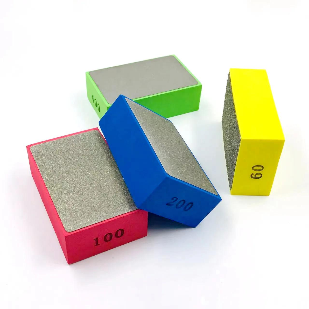Tampons de polissage à main en diamant, bloc de meulage abrasif pour carrelage, verre, pierre, marbr