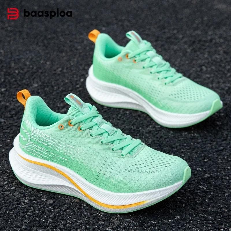Chaussures de course femme professionnelles respirantes - Baskets jogging plein air plaque carbone