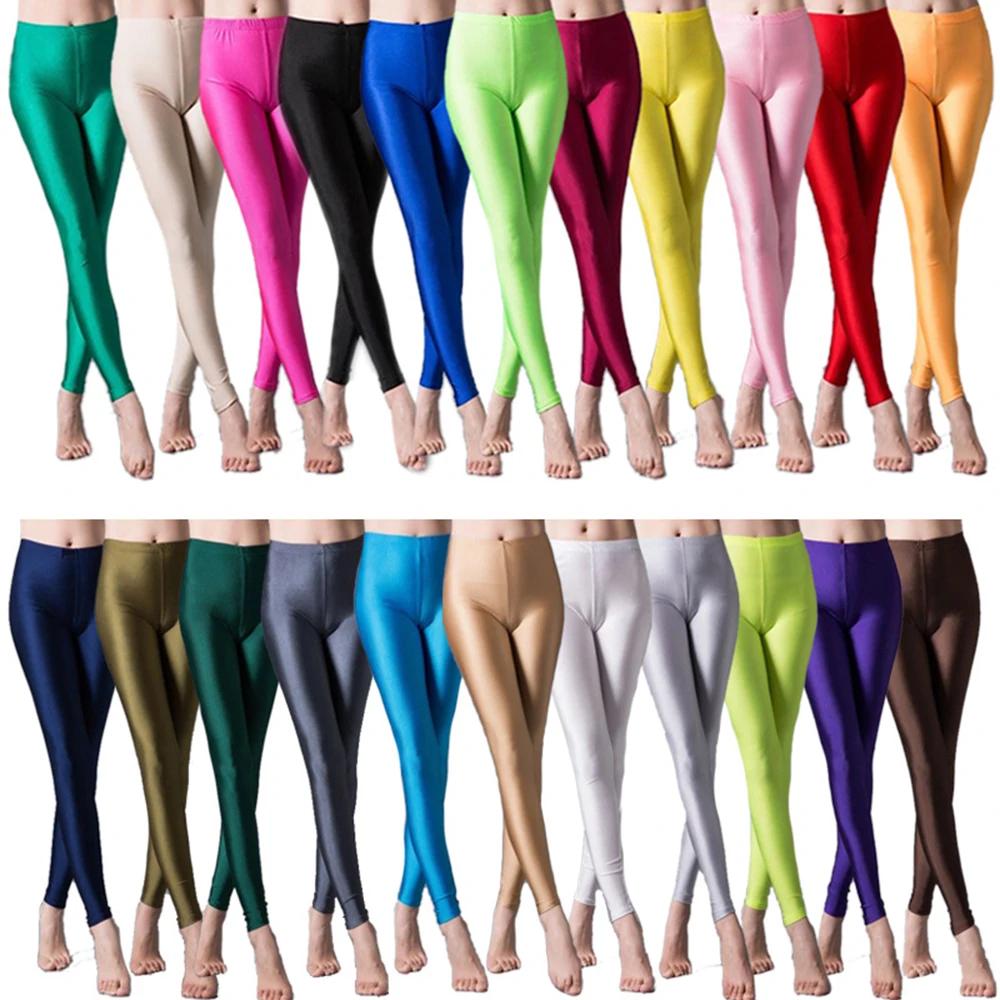 Leggings moulants à haute élasticité, pantalon crayon, grande taille, pantalon de Yoga brillant pour