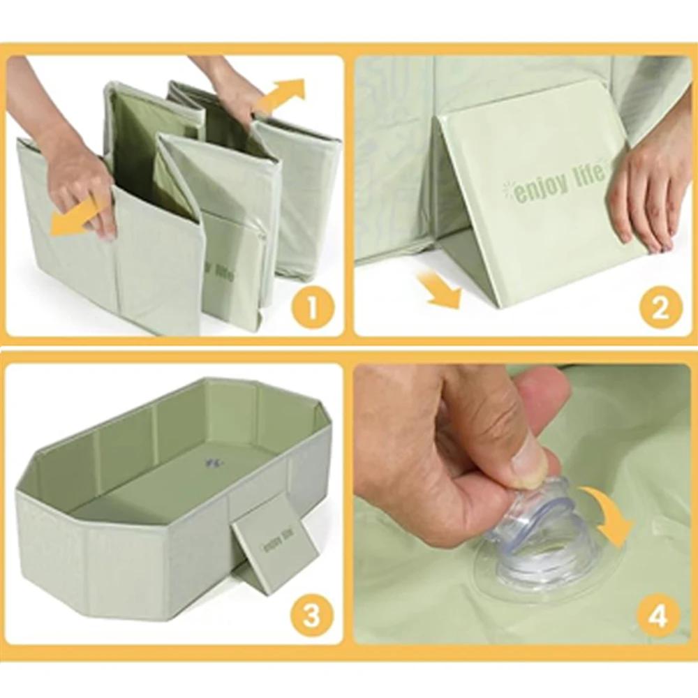 Lavabo de bain pliable pour bébé, 1 pièce, facile à ranger, baignoire Simple, pratique à transporter