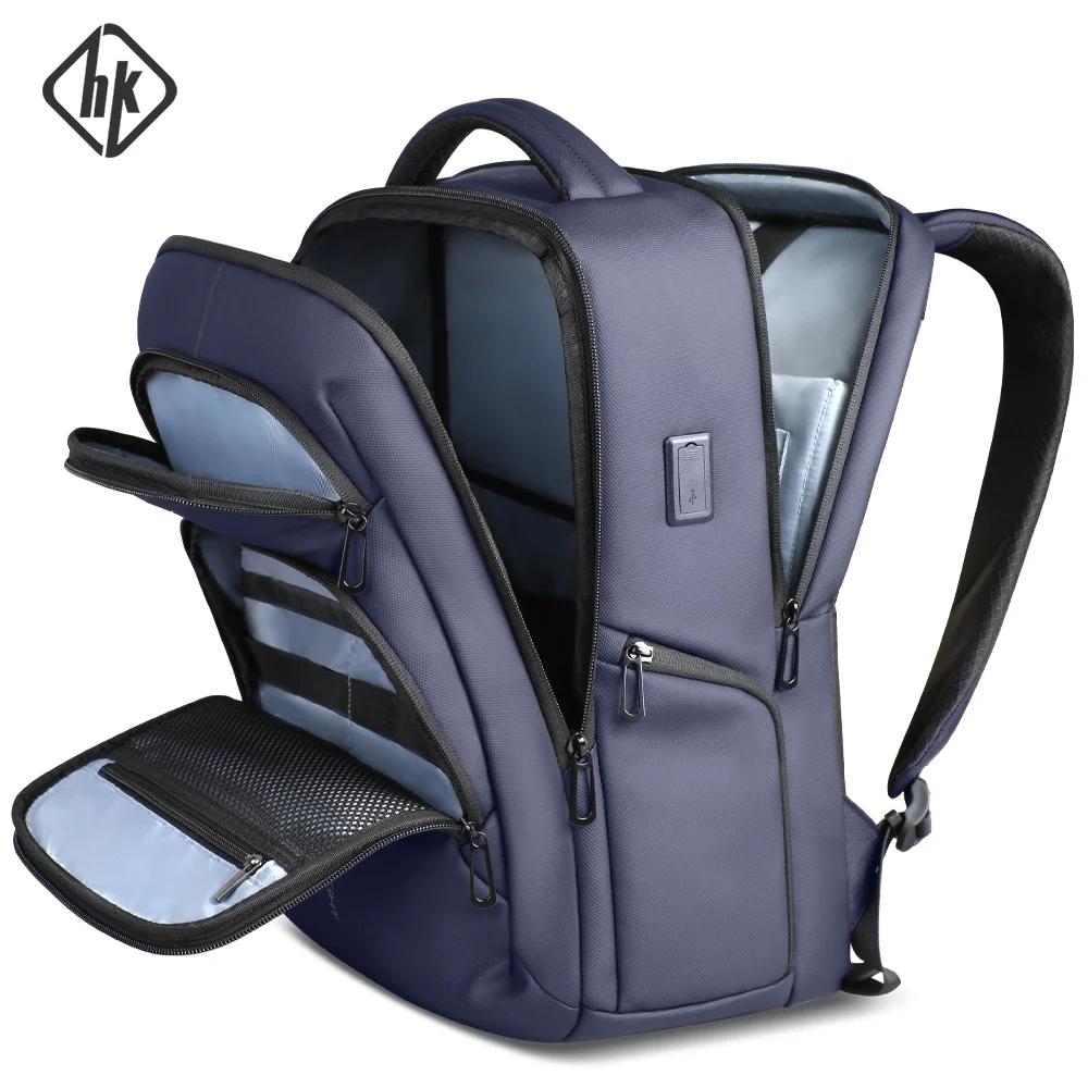 Sac à dos de voyage d'affaires HK pour hommes, imperméable, sac à dos pour ordinateur portable de 17