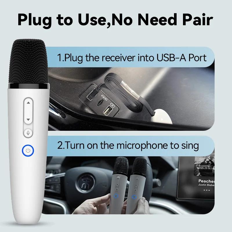 BYD Microphone de voiture d'usine officielle avec récepteur, microphone karaoké pour BYD tous les mo