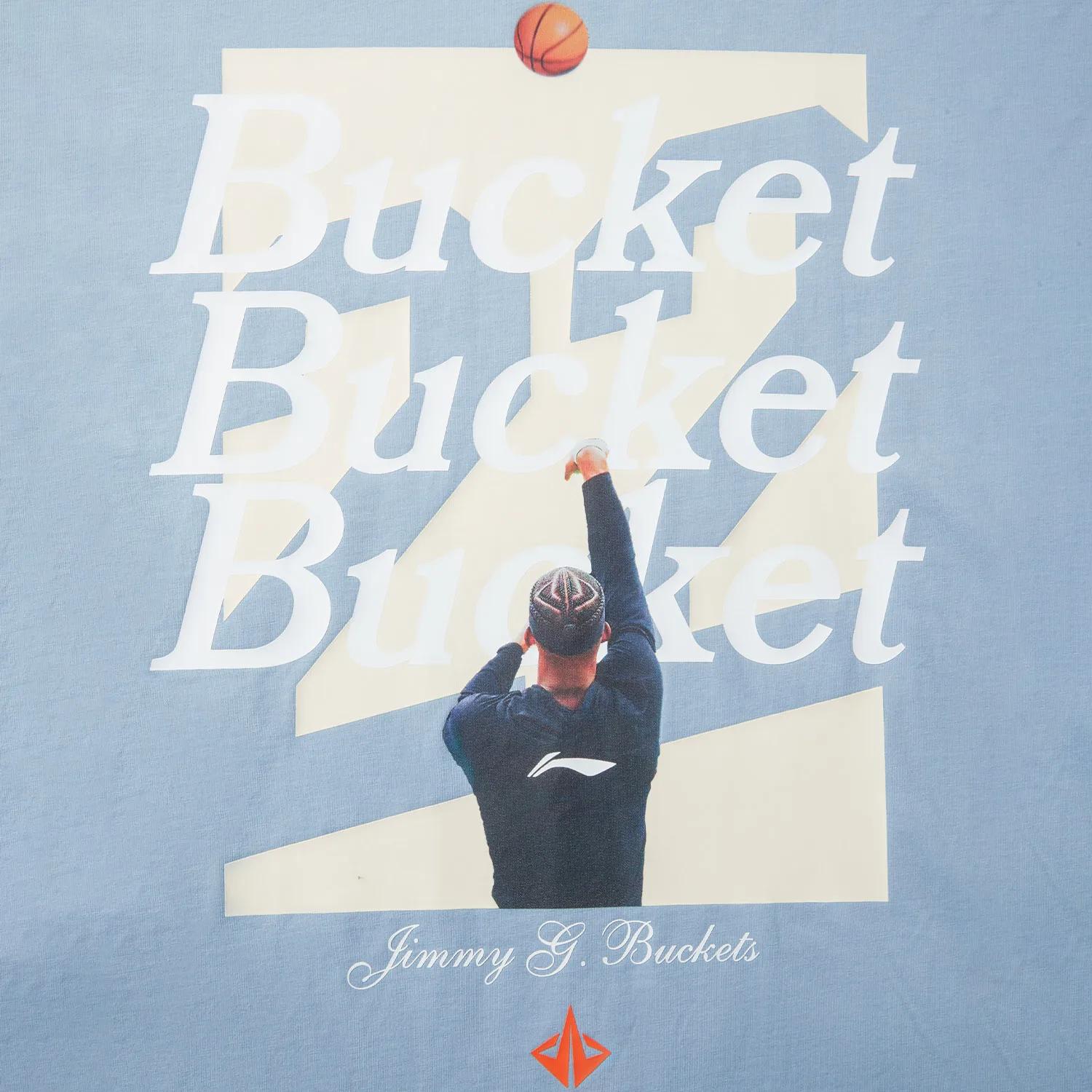 Li-ning hommes JIMMY BUTLER basket-ball T-shirt 73% coton 27% Polyester coupe ample doublure respira