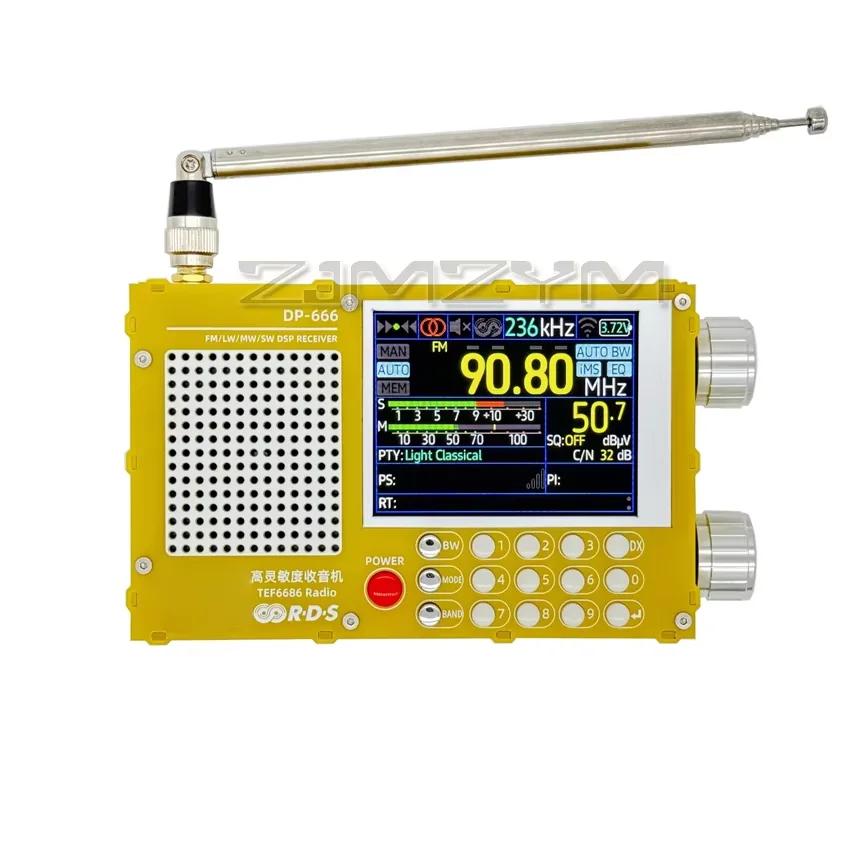 TEF6686 DSP Radio DP-666 haute sensibilité pleine bande FM AM FM ondes courtes 2.8 pouces 320x240 ré