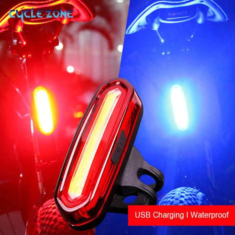 Feu arrière de vélo vtt, lumière rouge, lampe de sécurité chauffante, Rechargeable par USB, lumière 