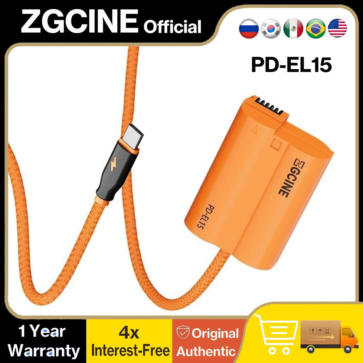 Câble de batterie factice USB-C PD vers EN-EL15/15a/15b/15c ZGCINE pour Nikon Z6III Z5II Z8 Z6 Z7 Zf