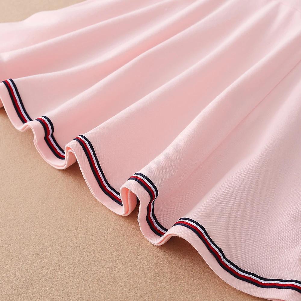 Robes de Sport pour enfants filles, en coton, col rabattu, robe de Tennis, nouvelle collection été 2
