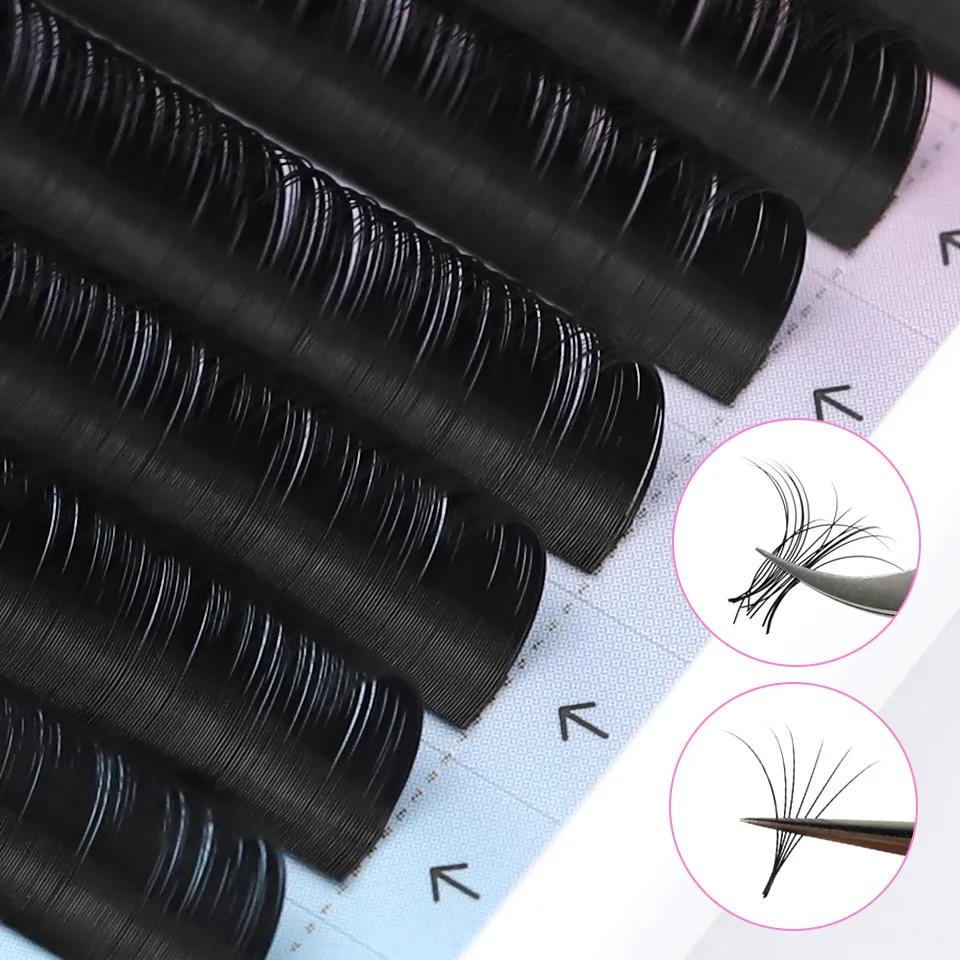 Rujade 0.03 0.05 0.07 naturel doux russe rouleau de cils extensions Personal Handmade Fan soie faux 