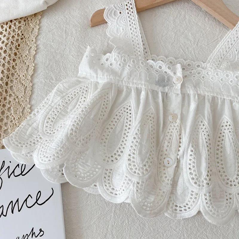 MILANCEL-Ensemble de vêtements d'été pour enfants, 2 pièces, haut amissié + short en jean, style fin