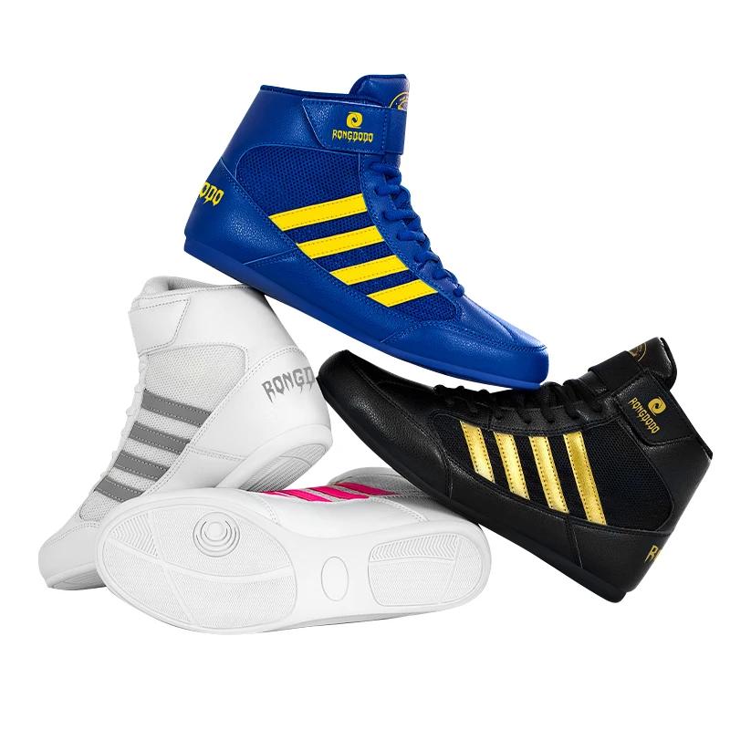 Chaussures de boxe pour hommes et femmes, bottes de lutte, bottes de boxe de haute qualité, conforta