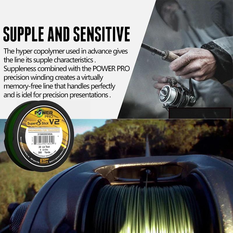 Ligne de pêche POWER PRO SSV2 275M 8 brins Spectra USA - Tresse originale pêche sportive