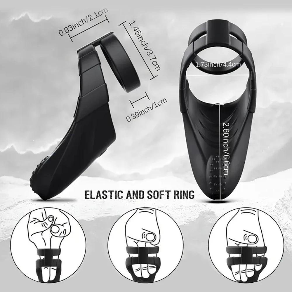 Anneau pénien vibrant avec vibrateur clitoridien pour hommes, anneau de pénis, silicone médical, jou