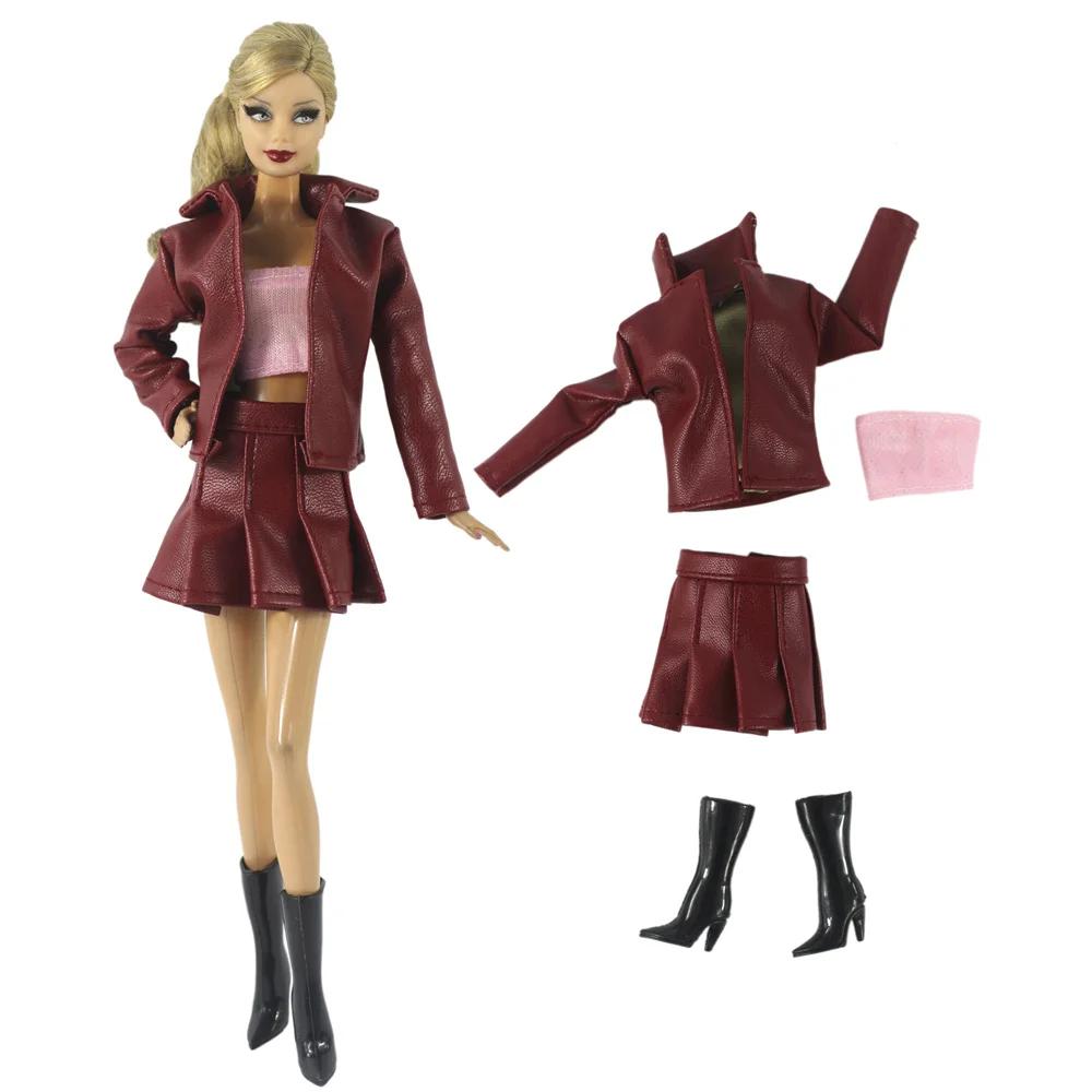 Ensemble de vêtements de poupée en cuir, échelle 1:6, tenue pour poupée de 11.5 pouces, 30cm, plusie