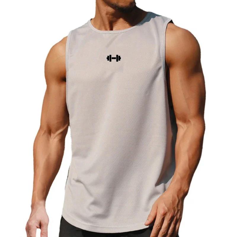 Débardeur de course d'été pour hommes, débardeur de gymnastique, vêtements de Fitness, chemise ample