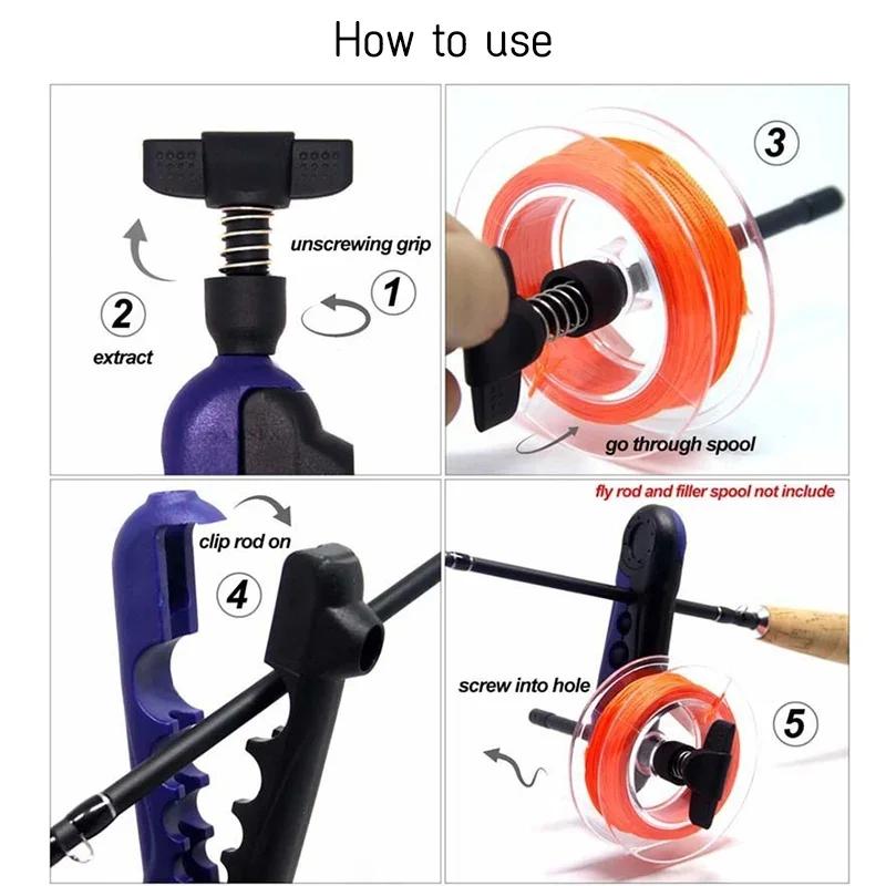 1 Pcs Portable Ligne De Pêche Enrouleur Outils De Pêche Bobine Ligne Spooler Machine Spinning Baitca