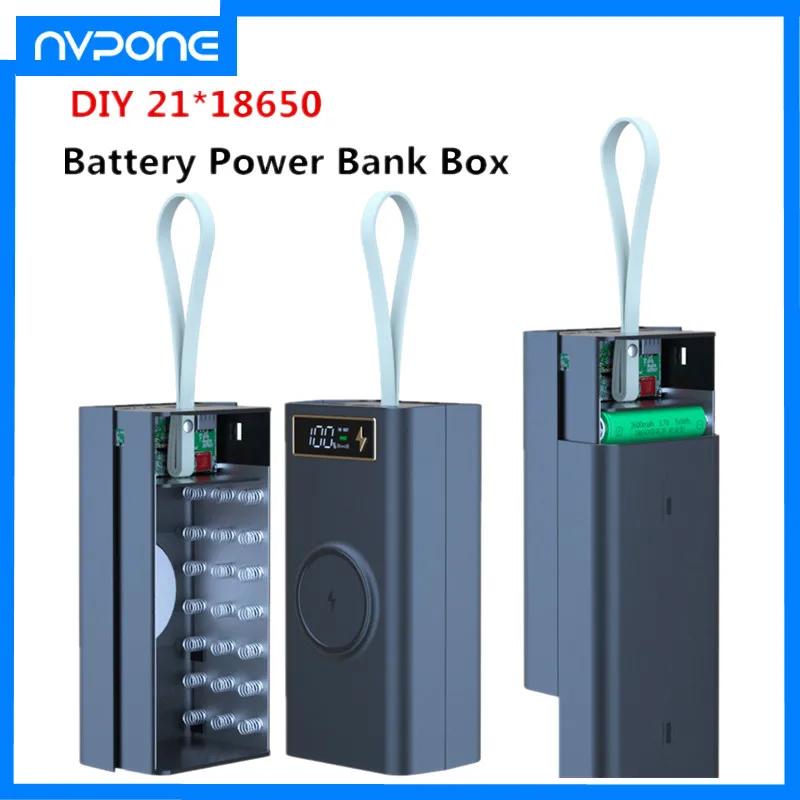 Nouveau soudage gratuit 21*18650 batterie batterie externe chargeur boîte PD 22.5W boîtier de charge