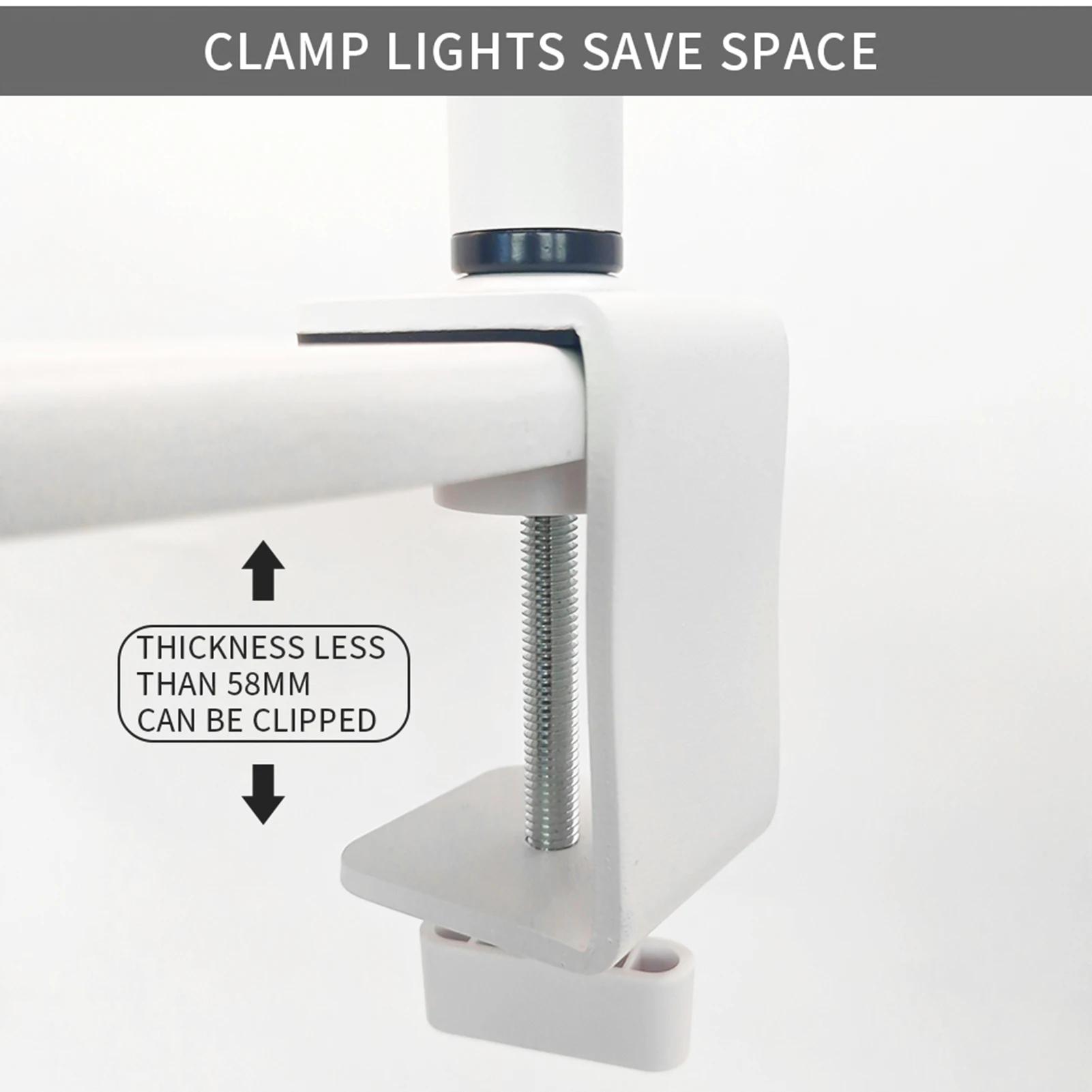 Andoer HD-M3X LED lumière vidéo demi-lune en forme d'anneau de bureau 3000K-6000K réglable pour Salo