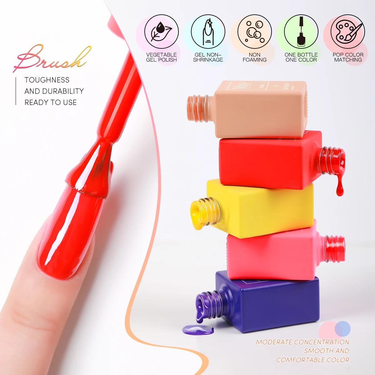 Mxsi couleur 15ml Gel à ongles fournitures professionnelles pas définir Soak Off UV vernis Gel longu