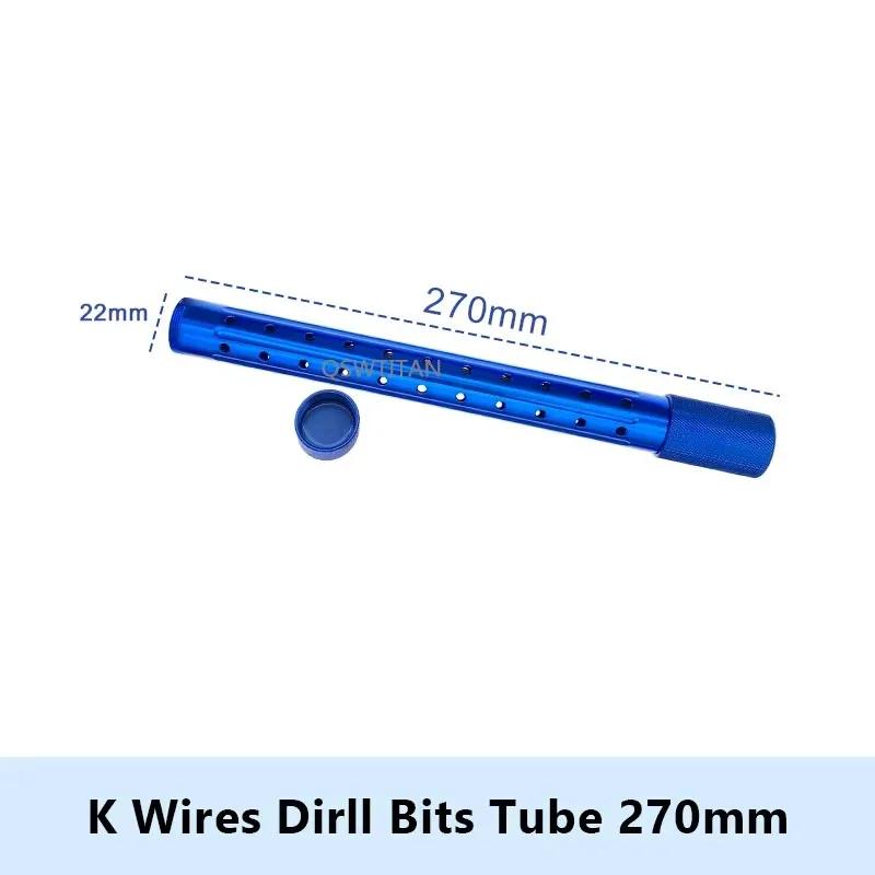 Alliage d'aluminium Kirschner fil Dirll Bits Tube de stérilisation Kirschner boîte de stérilisation 