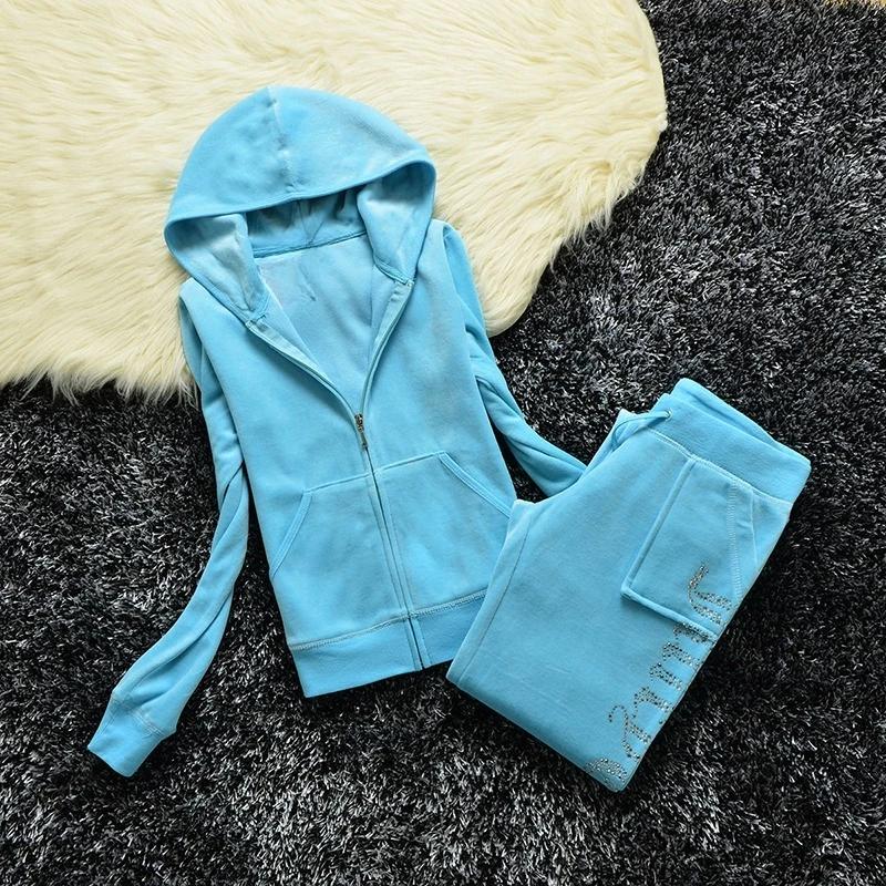 Ensemble de survêtement en velours uni pour femmes, automne-hiver 2025, sweat-shirt et pantalon pour