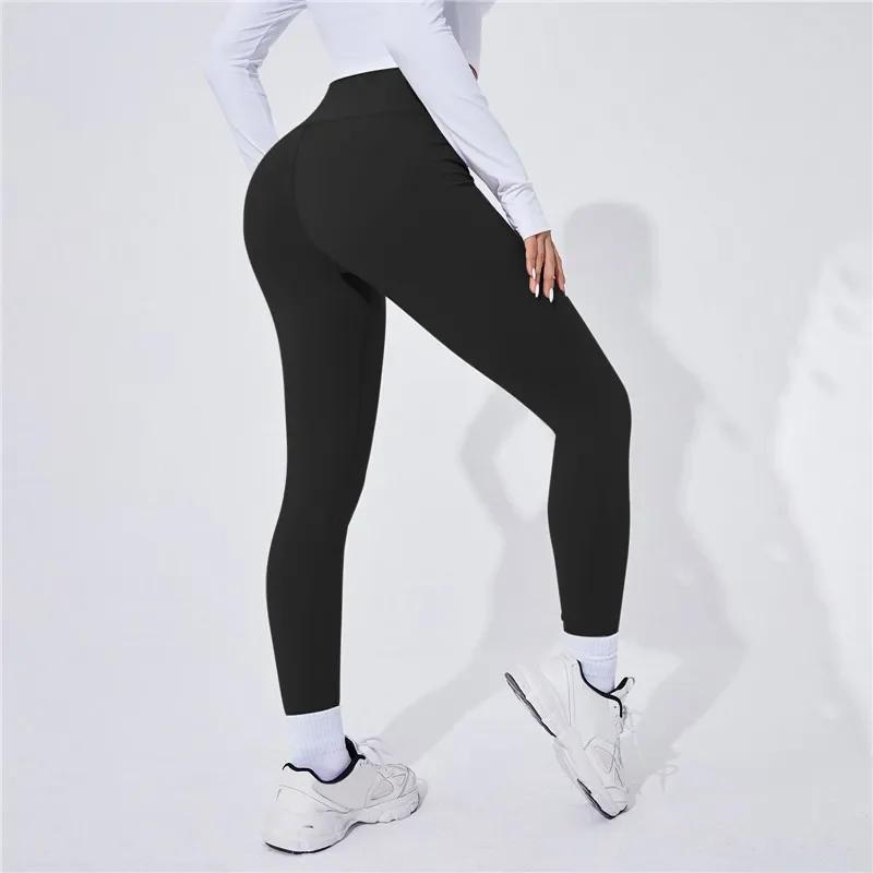 Taille haute Yoga chaud Leggins collants de sport thermique femme pantalons de course Sexy bout à bo