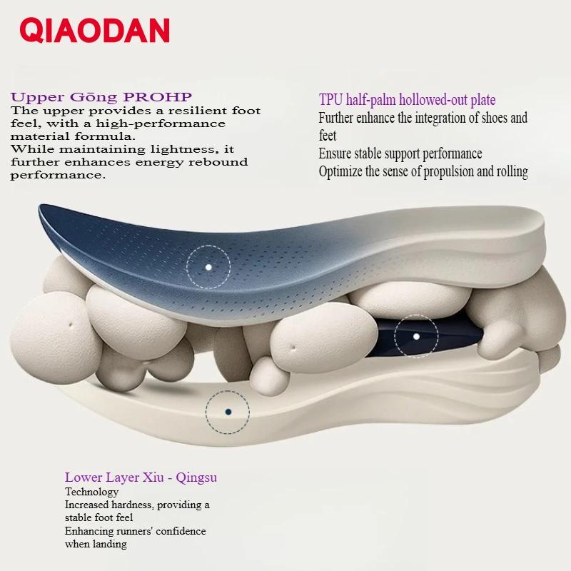 QIAODAN LH 600 Max Chaussures de course pour hommes Chaussures de sport respirantes 2026 Baskets de