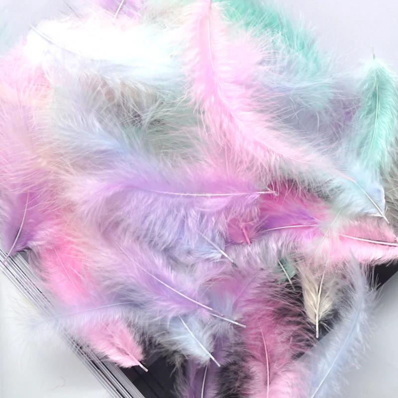 Plumes naturelles 4-6 pouces 10-15cm, 50 pièces, Plume blanche de dinde, robe de mariée moelleuse, a