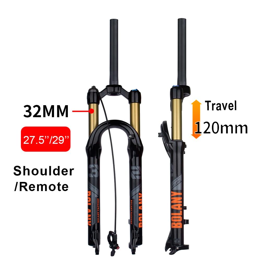 Bolany-Fourche avant de vélo de montagne en alliage de magnésium, suspension d'air de vélo, 32mm, 27
