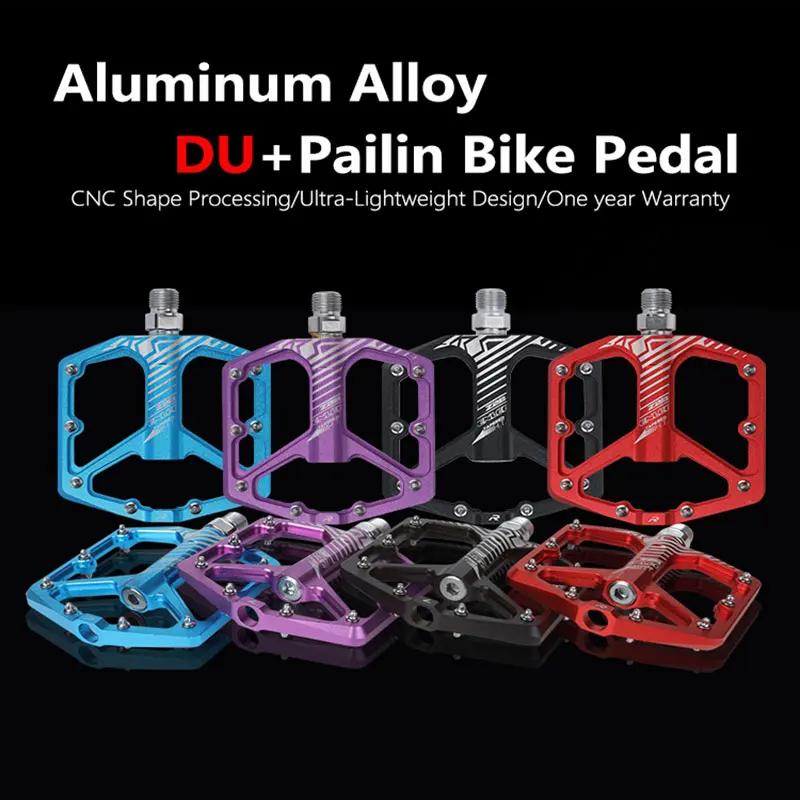ENLEE-Pédale de vélo VTT en alliage d'aluminium, large et plate, XC DH, pédales de vélo ultra légère