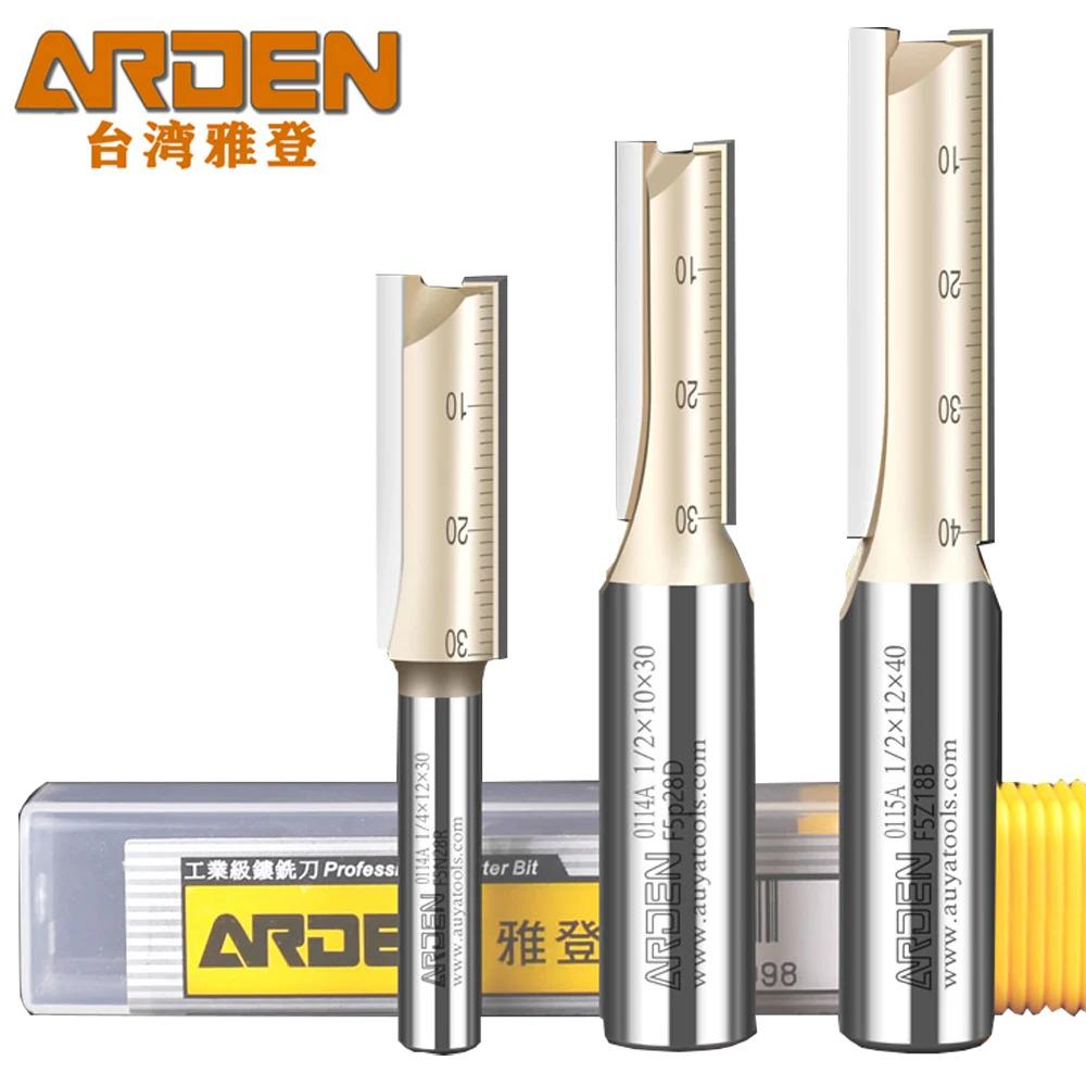 ARDEN – mèche de routeur droite métrique à 2 cannelures, tige de 1/4 1/2 pouces, diamètre de coupe d