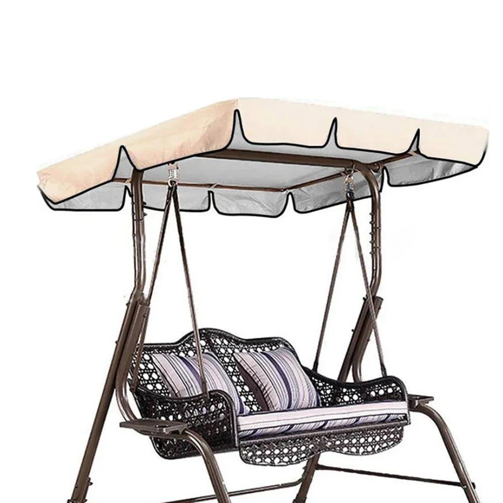 Housse de protection imperméable pour chaise pivotante, tissu Oxford enduit d'argent, pour Patio ext