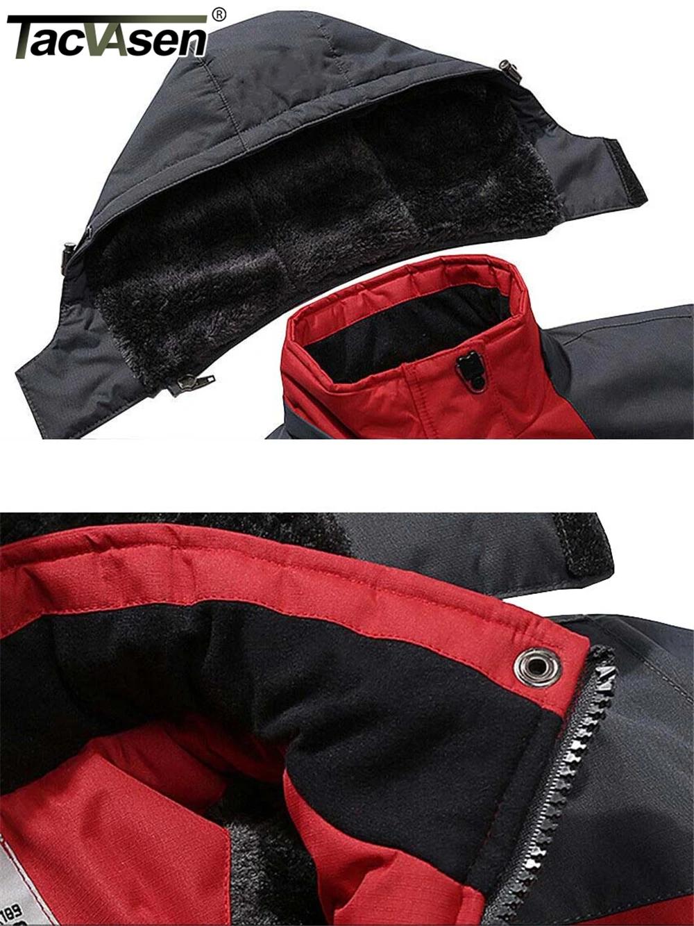 TACVASEN doublure polaire vestes de montagne hommes vestes de randonnée en plein air manteaux à capu