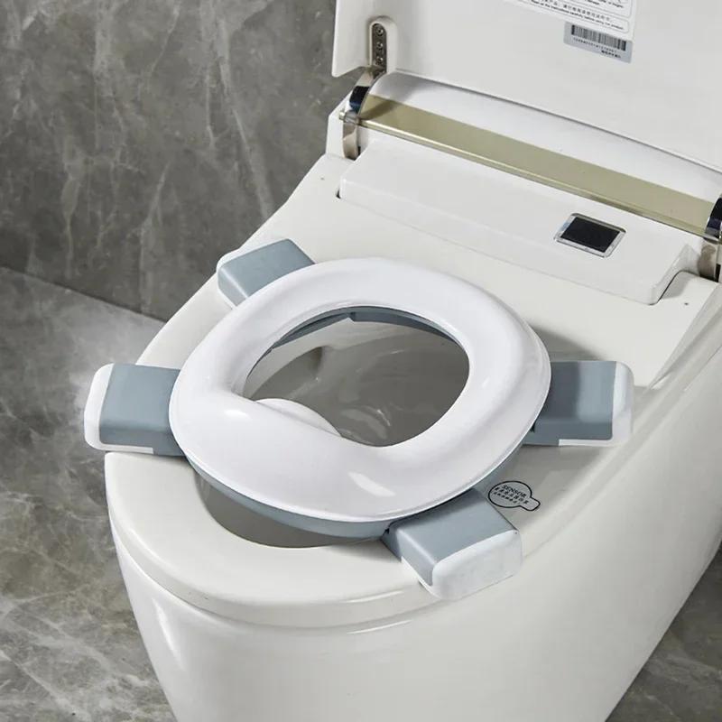 New 3-in-1 Travel Potty Portable Kids Potty Folding Safe Silicone Baby Potty Training Seat Family Ou