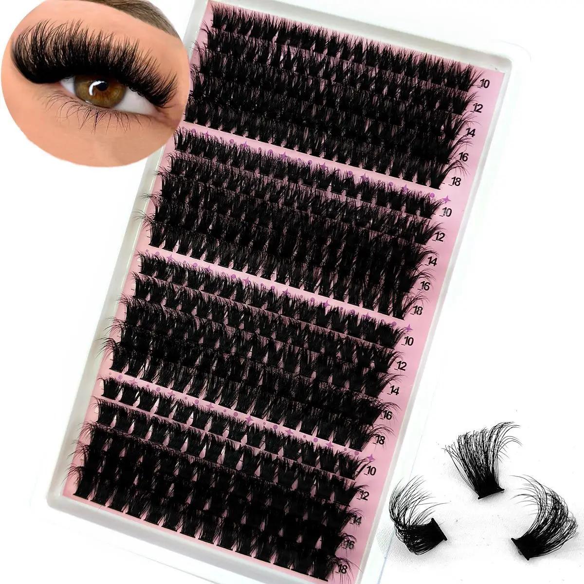 Nouveau 20 rangées 40-160DMix 8D moelleux cils individuels grappes Extensions faux cils bricolage à 