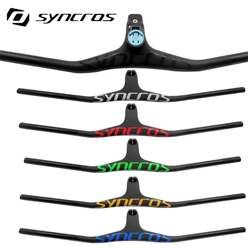 Syncros – guidon intégré pour vtt, plusieurs couleurs, tige de guidon en Fiber de carbone en forme u