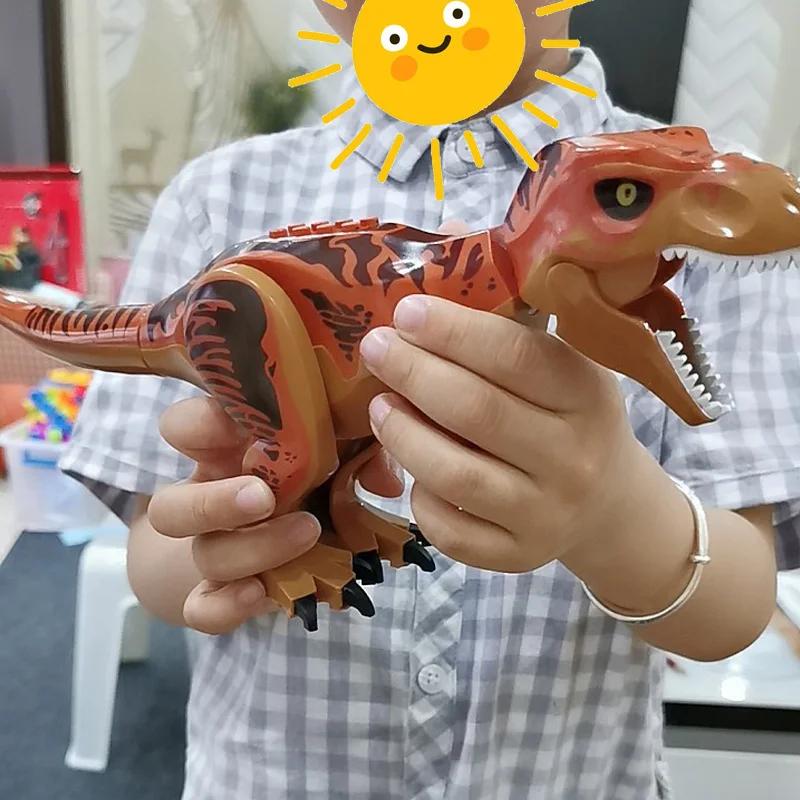 Jurassic Dino World – grands dinosaures, blocs de construction en briques, vélociraptor t-rex Tricer