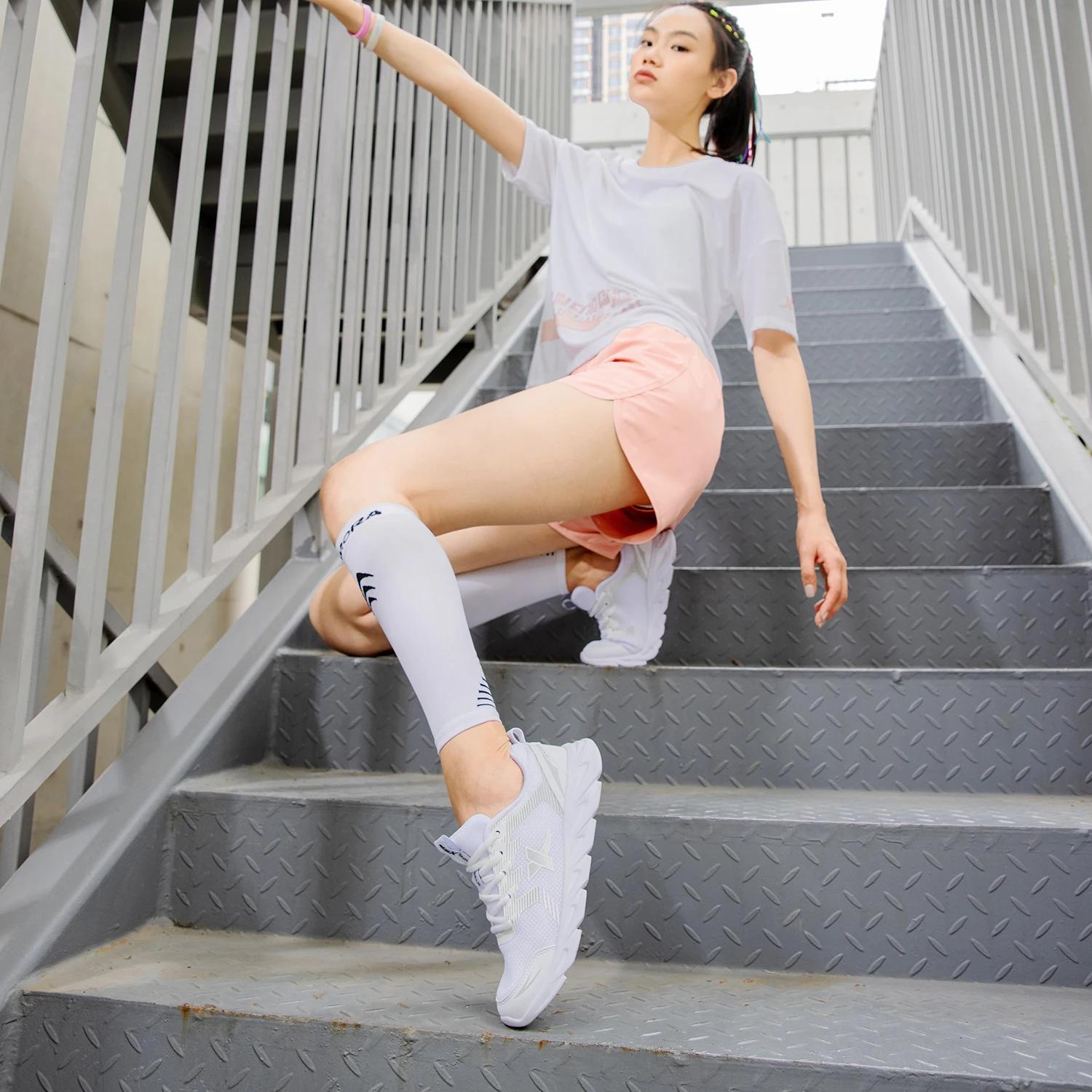 Xtep – chaussures de course blanches pour femmes, baskets de sport décontractées résistantes à l'usu