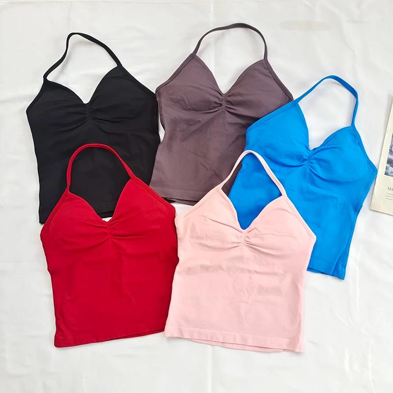 Soutien-gorge de sport Sexy pour femmes, Design dos ouvert, tissu extensible respirant pour le Yoga,