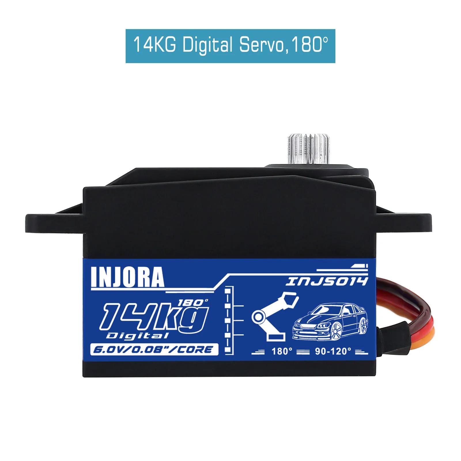 INJORA – engrenage métallique 14KG INJS014, Servo numérique à profil bas pour voiture de tourisme su