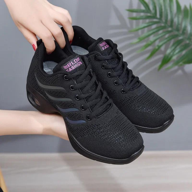 Chaussures de danse femme dames moderne semelle souple Jazz baskets maille respirant léger femme dan